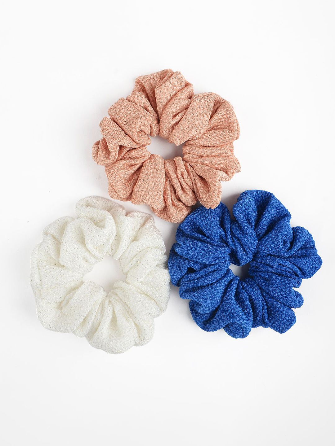 

Radhu & Kabby Women Set Of 3 Hairband Ponytail Holders, White