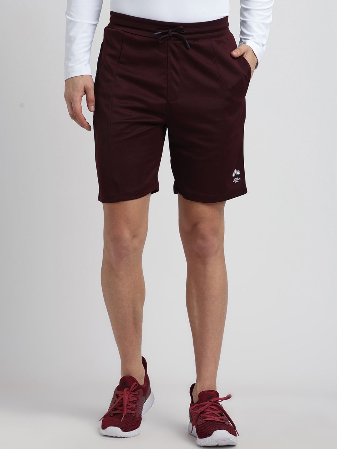 

Turtle Men Relaxed Fit Cotton Sports Shorts, Maroon