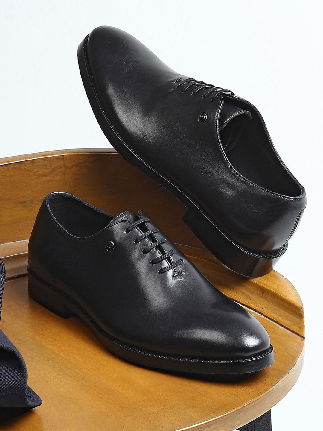 

Monte Carlo Men Leather Formal Oxford Shoes, Black