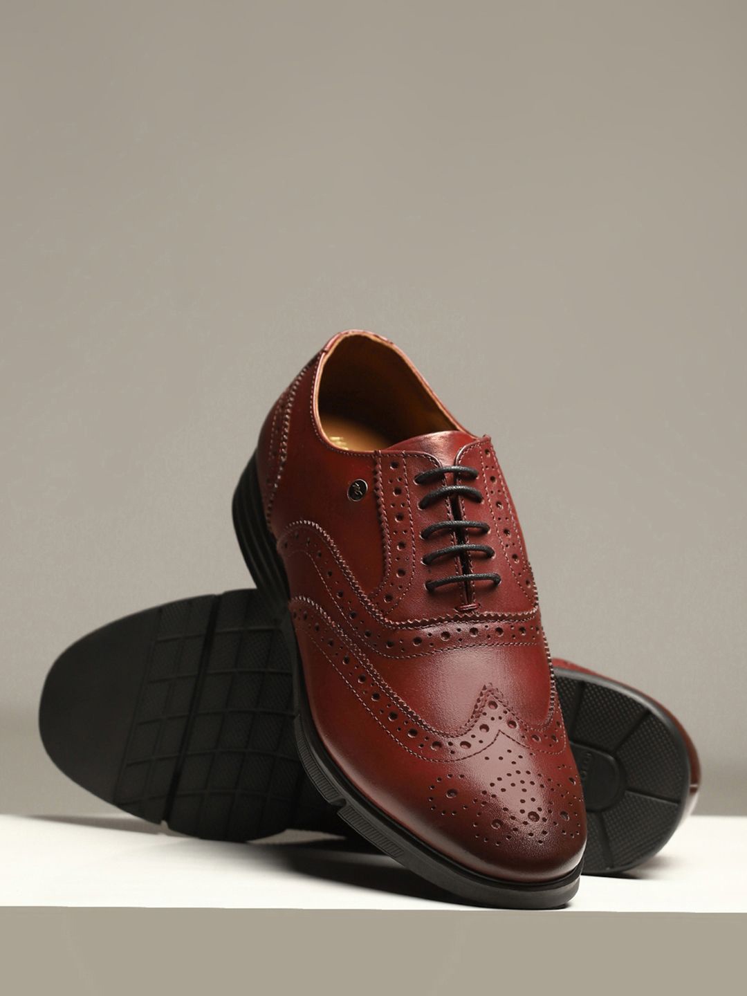 

Monte Carlo Men Formal Leather Brogues, Burgundy