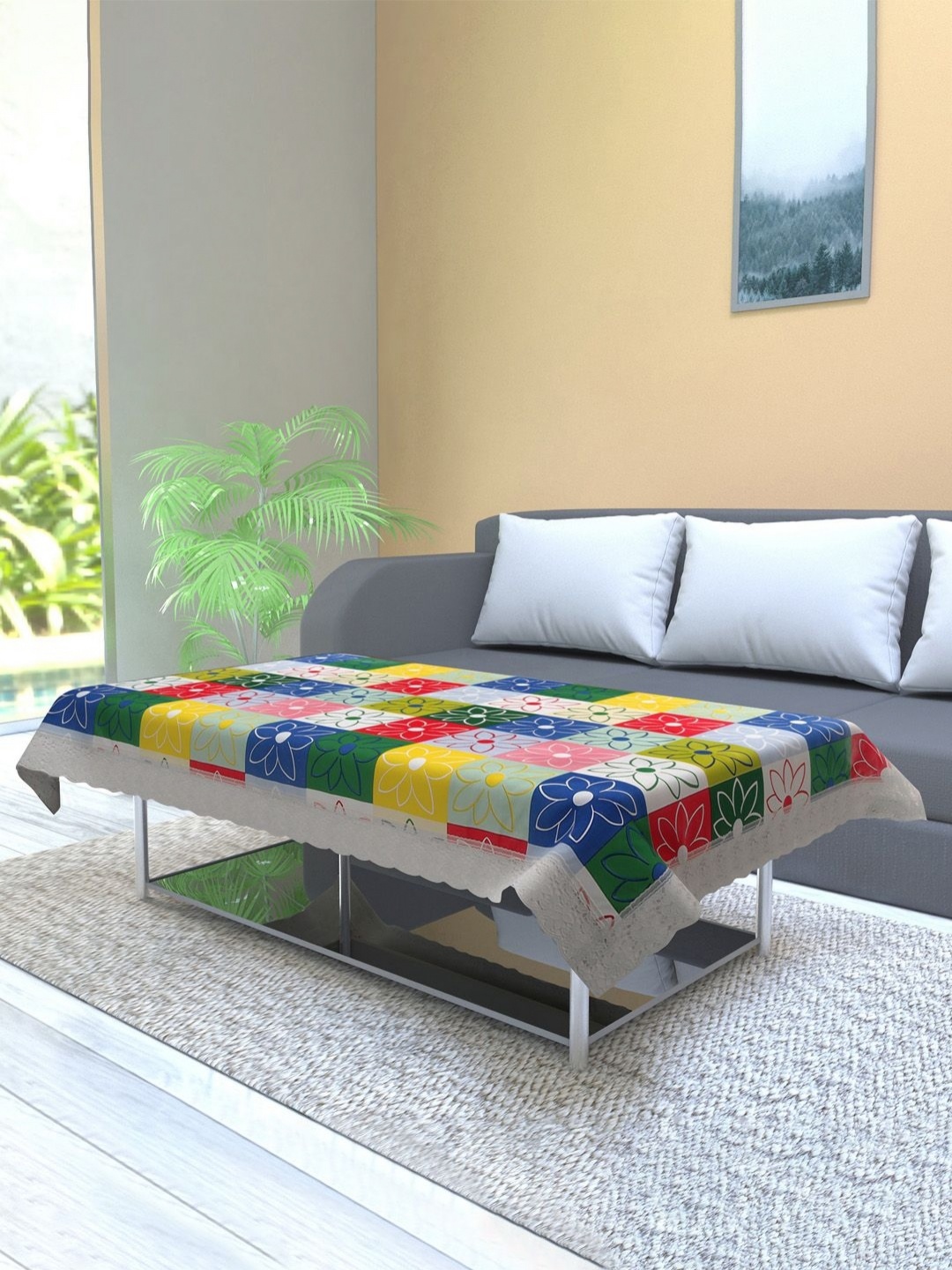 

Aura Blue Floral Printed Waterproof 4 Seater Rectangle Table Cover