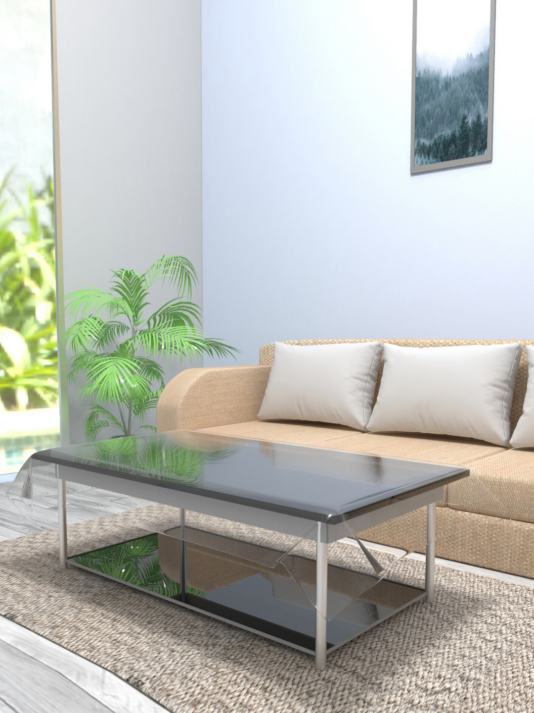 

Aura Transparent Waterproof 4-Seater Rectangular Table Cover