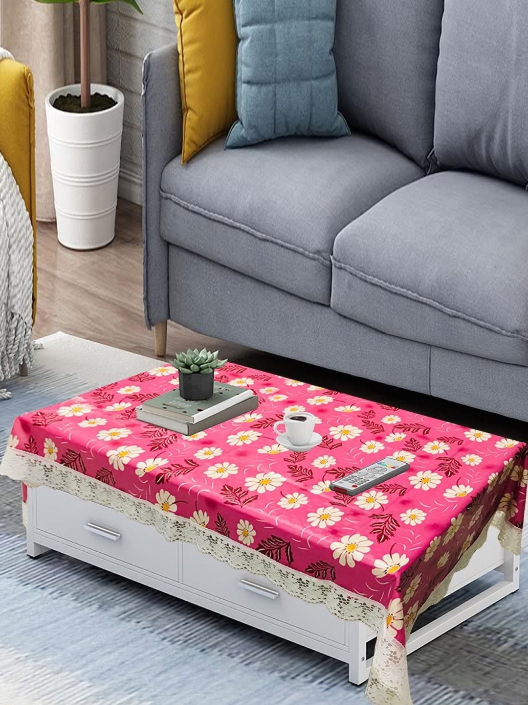 

Aura Red & Cream Floral Waterproof 4-Seater Rectangular Table Cover