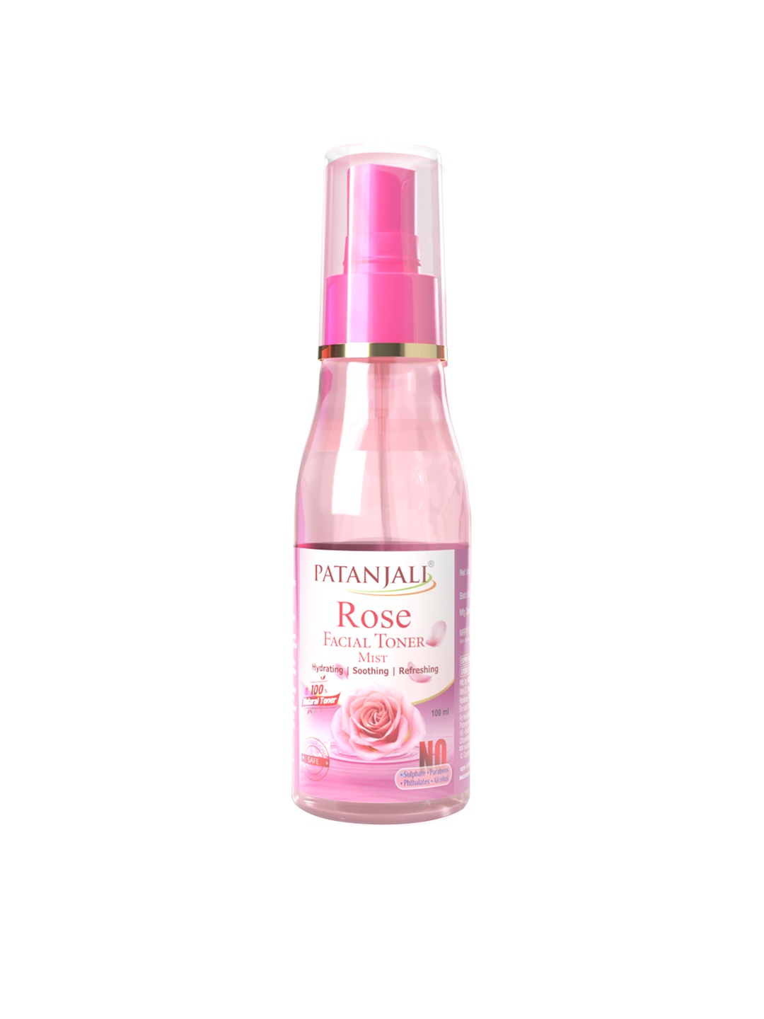 

Patanjali Rose Facial Toner Mist - 100 ml, Pink