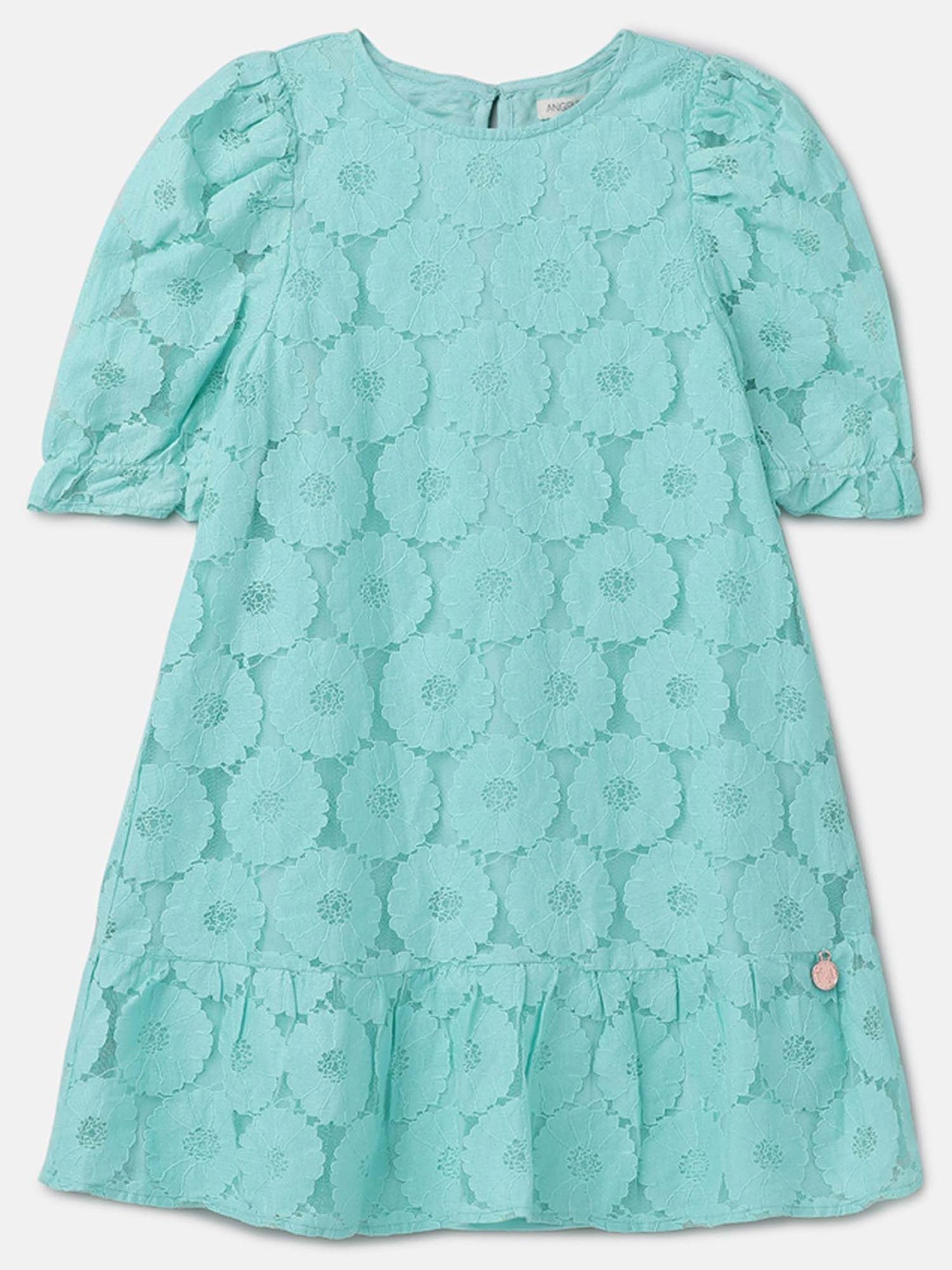 

Angel & Rocket Girls Floral Printed A-Line Dress, Green