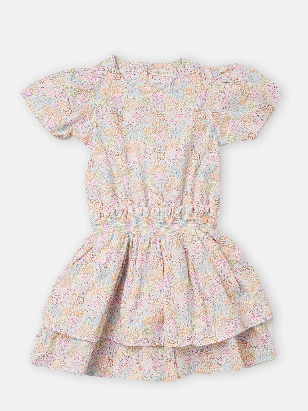 

Angel & Rocket Girls Floral Printed Cotton Fit & Flare Dress, Pink