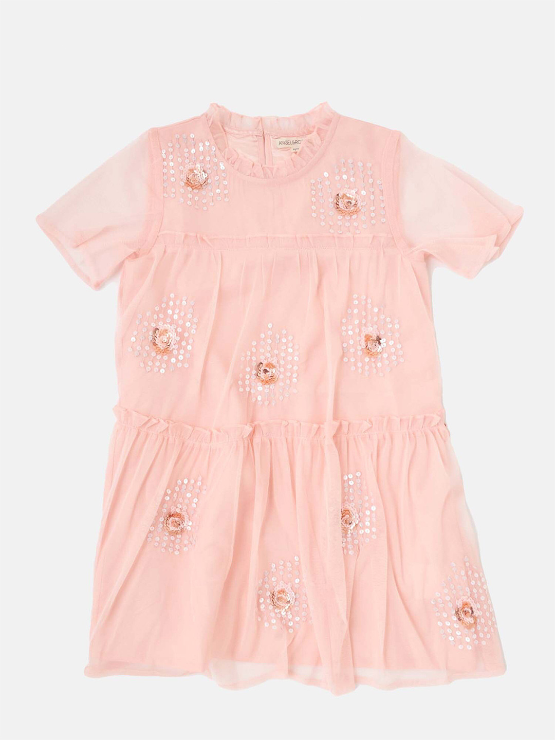 

Angel & Rocket Girls Embellished Sequinned A-Line Dress, Pink