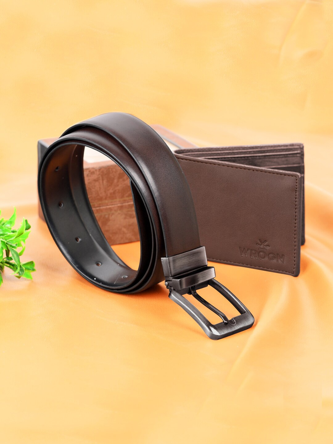 

WROGN Men Accessory Gift Set, Brown