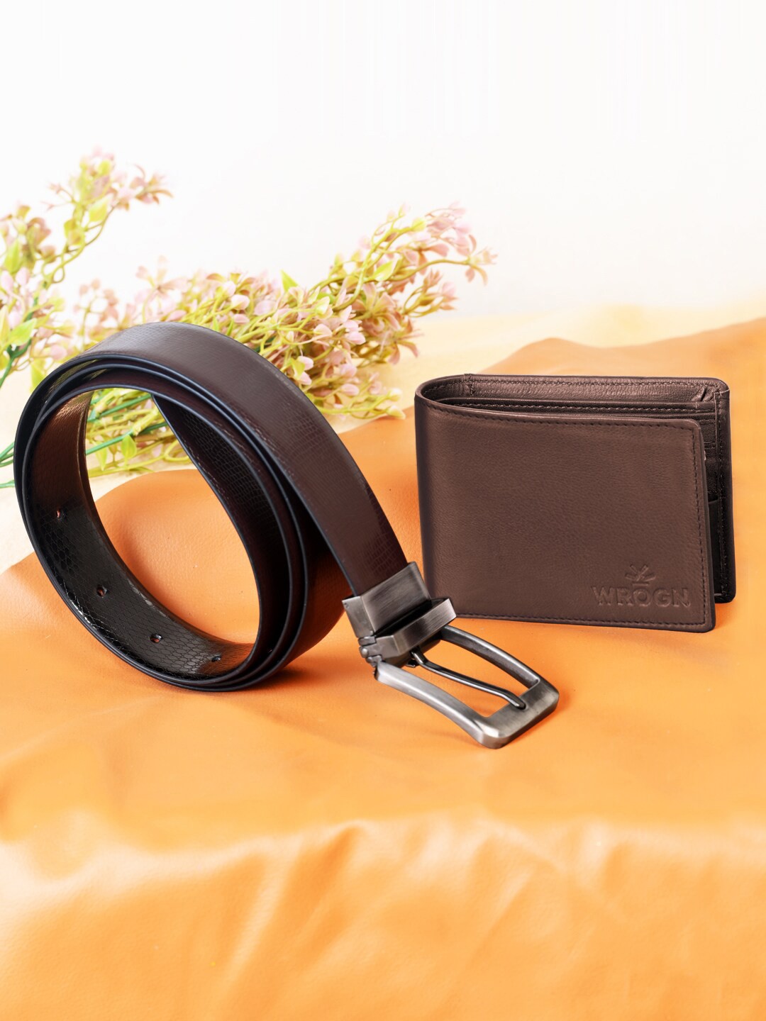 

WROGN Men Accessory Gift Set, Brown