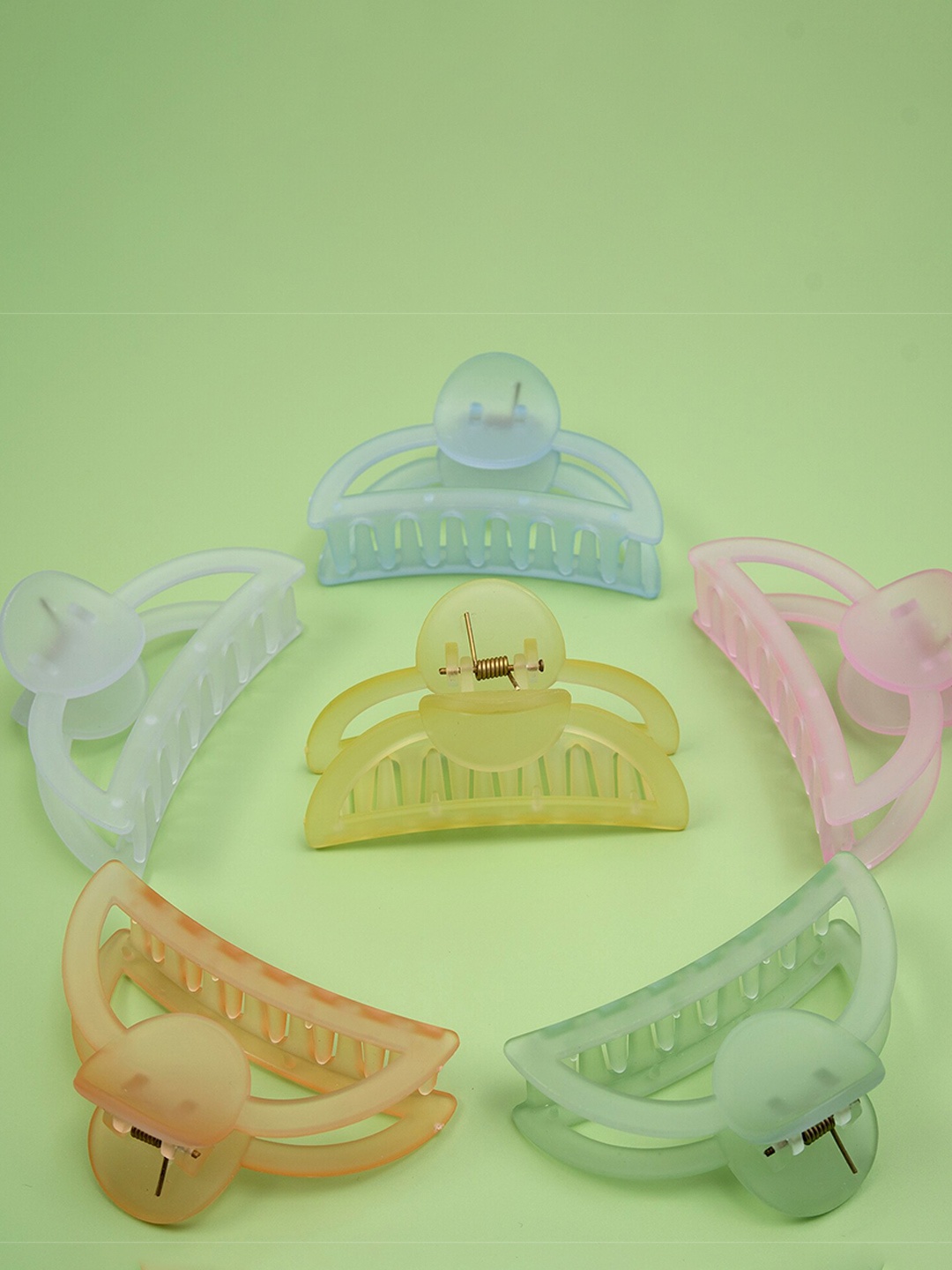 

Unboxkar.in Women Set of 6 Claw Clip, Yellow