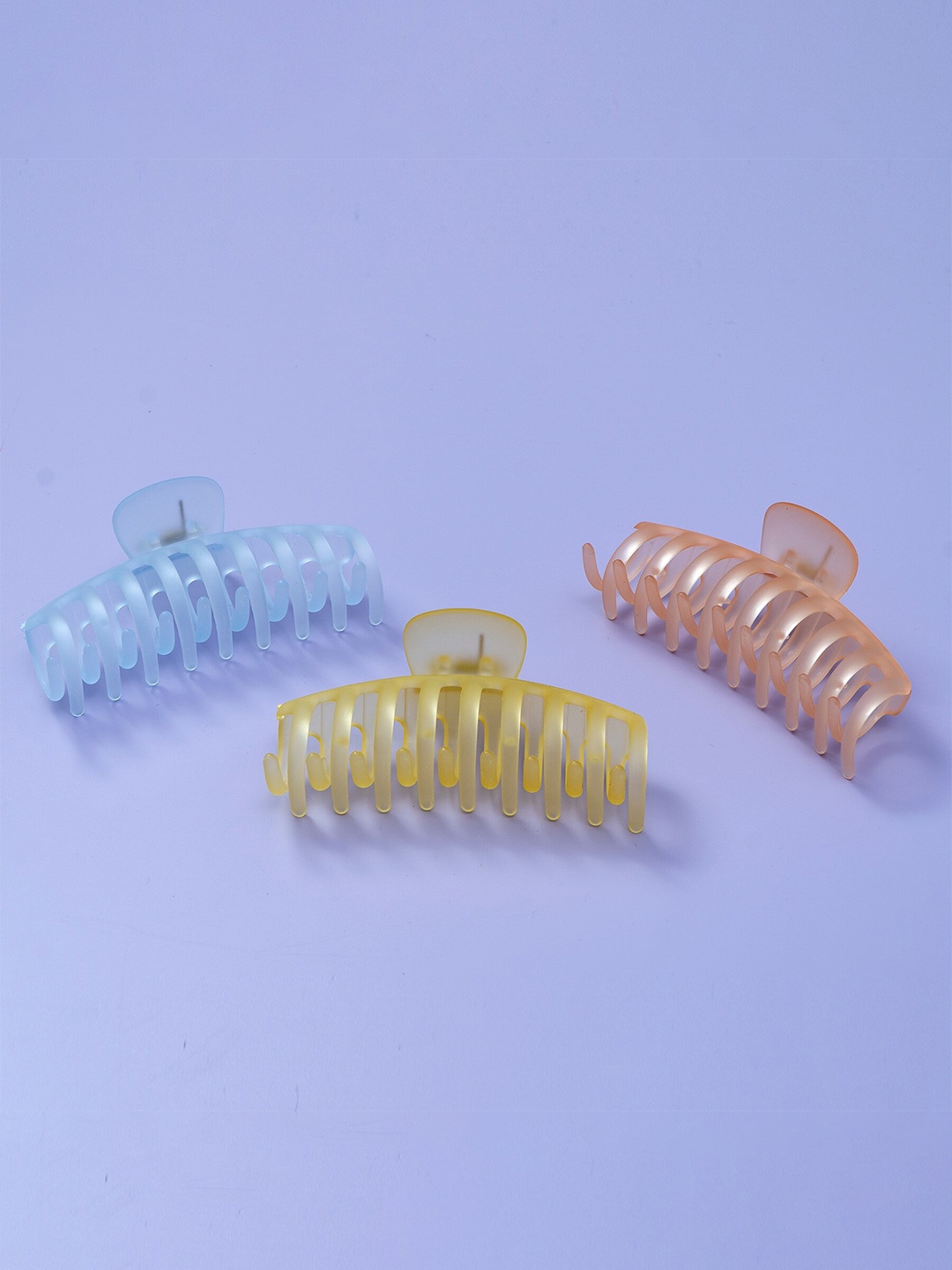 

Unboxkar.in Women Set Of 3 Claw Clip Hair Accessory, Yellow