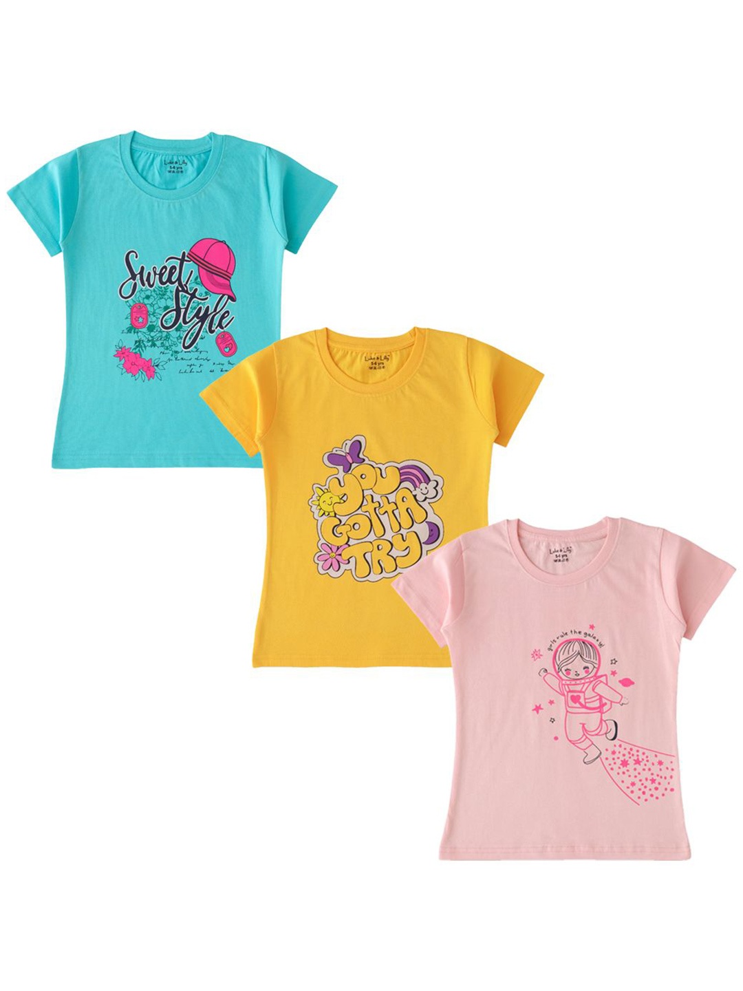 

Luke & Lilly Boys Pack Of 3 Printed Cotton T-shirt, Blue