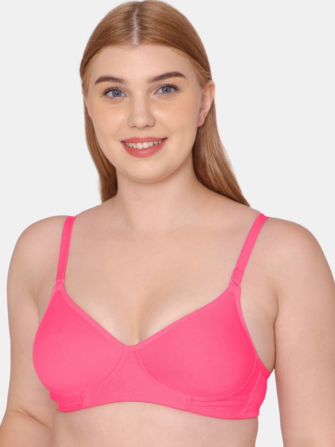 

KOMLI Full Coverage Lightly Padded T-Shirt Bra With All Day Comfort, Pink