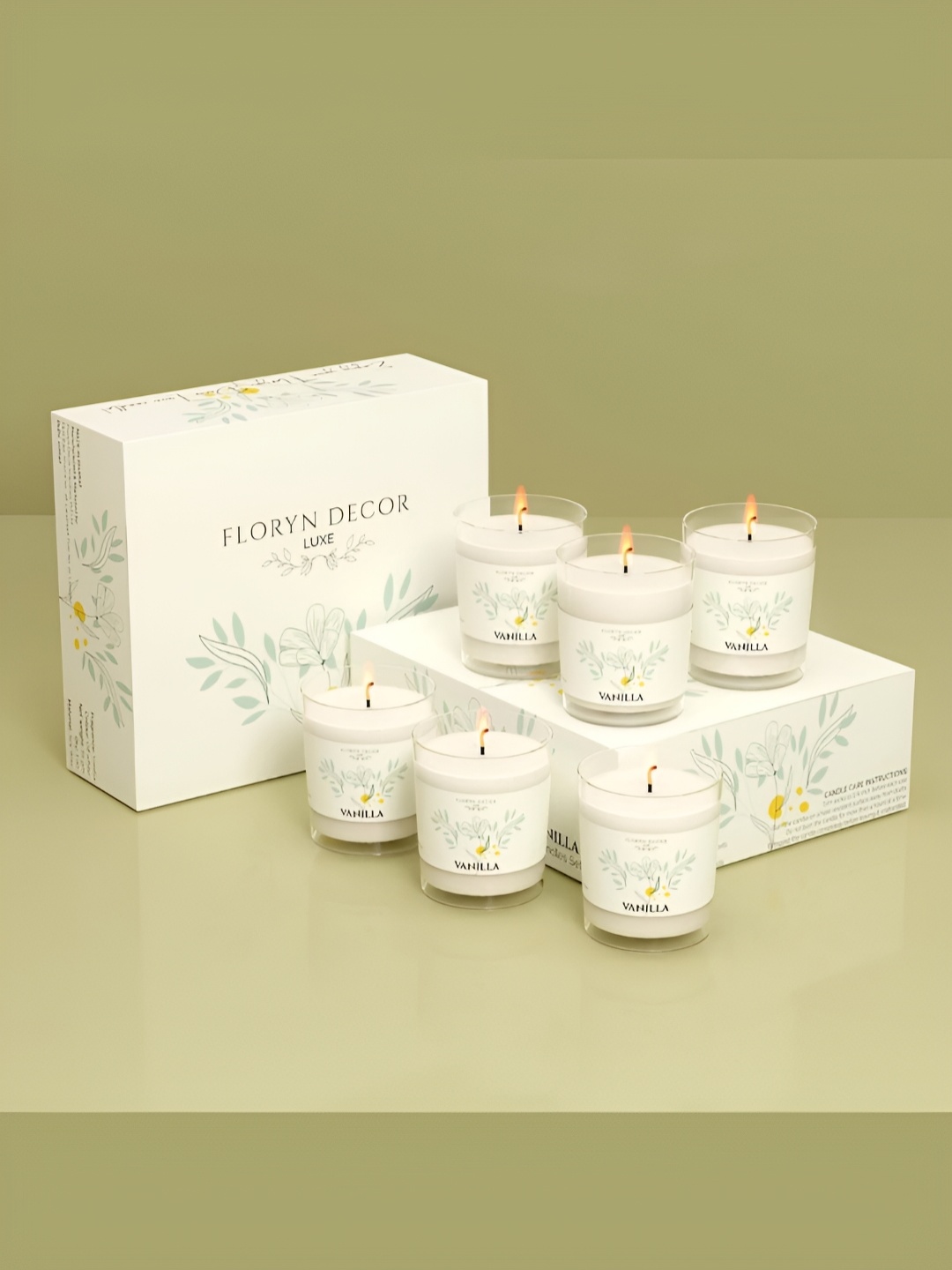 

Floryn Decor Off White 12 Pieces Jar Candle