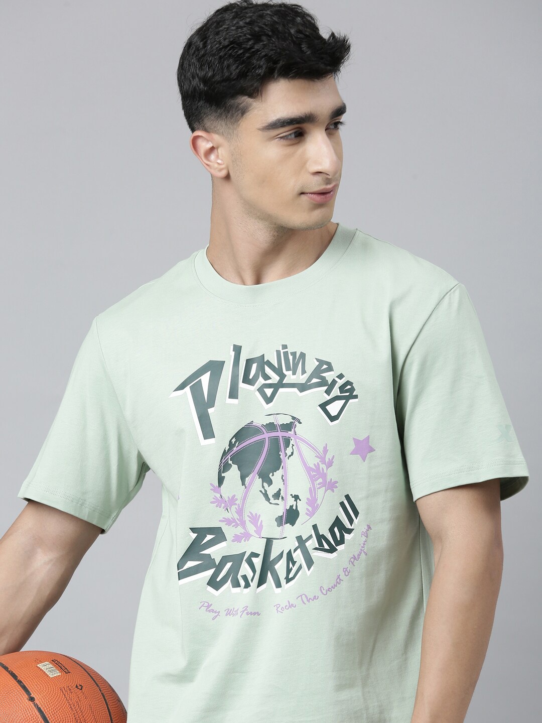 

Xtep Typography Printed Relaxed Fit Pure Cotton Sports T-shirt, Green