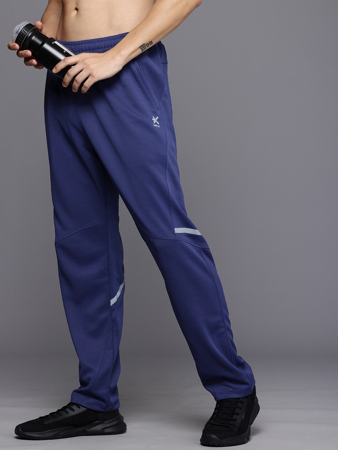 

HRX by Hrithik Roshan Men Rapid-Dry Running Track Pants, Navy blue