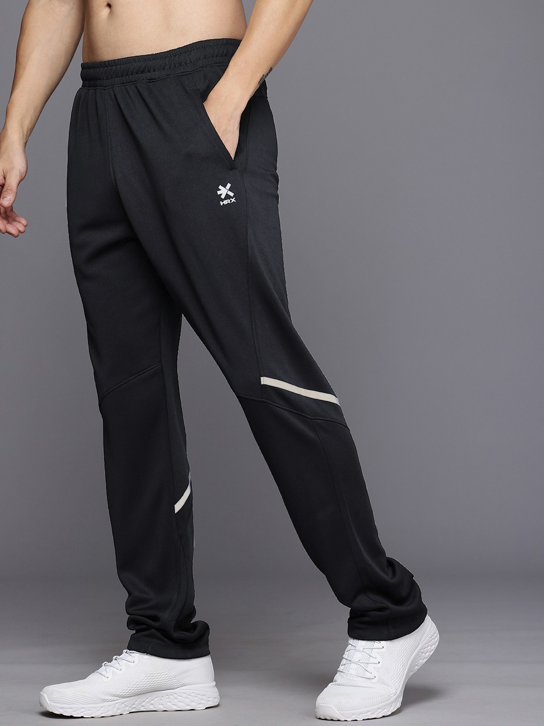 

HRX by Hrithik Roshan Men Rapid-Dry Running Track Pants, Black