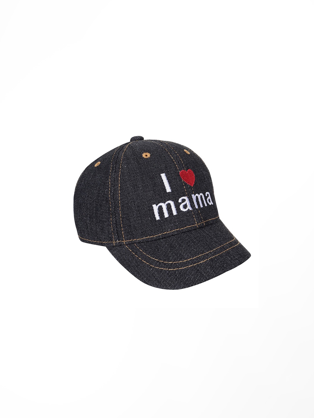 

Zacharias Kids Embroidered Cotton Denim Baseball Cap, Black