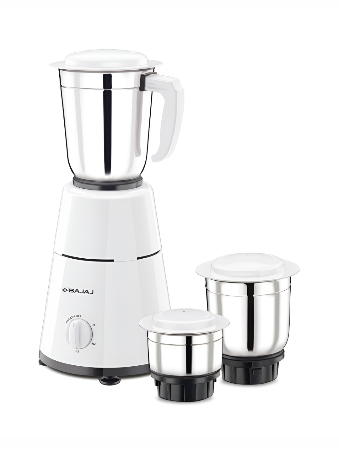 

Bajaj White 500 W Juicer Mixer Grinder With 3 Jars