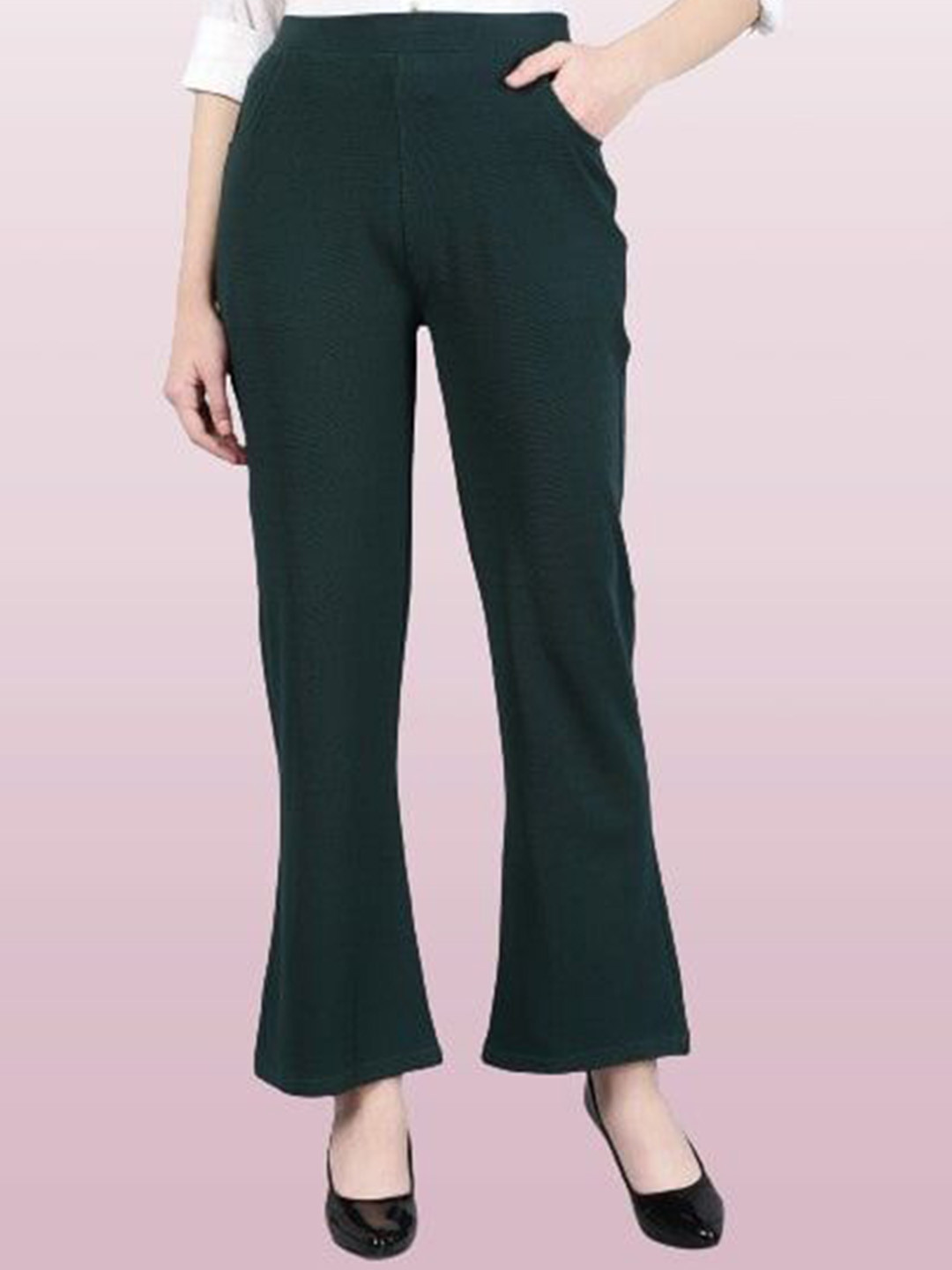 

BAESD Women High-Rise Wrinkle Free Regular Trouser, Green