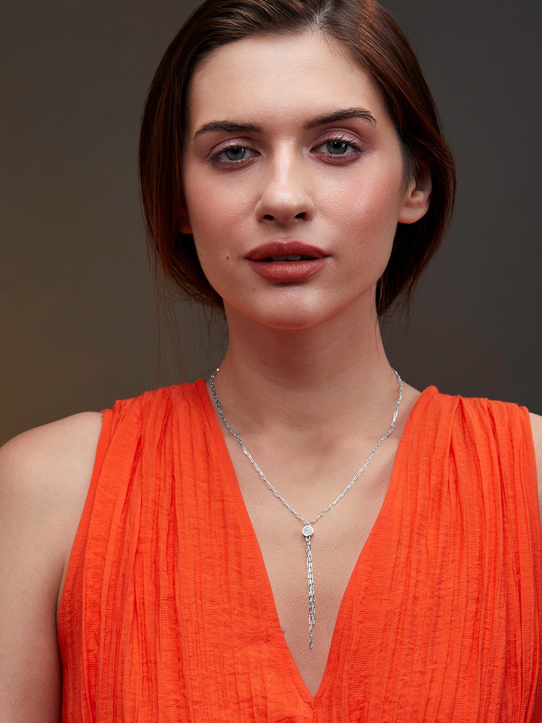 

MINUTIAE Brass Silver-Plated Necklace