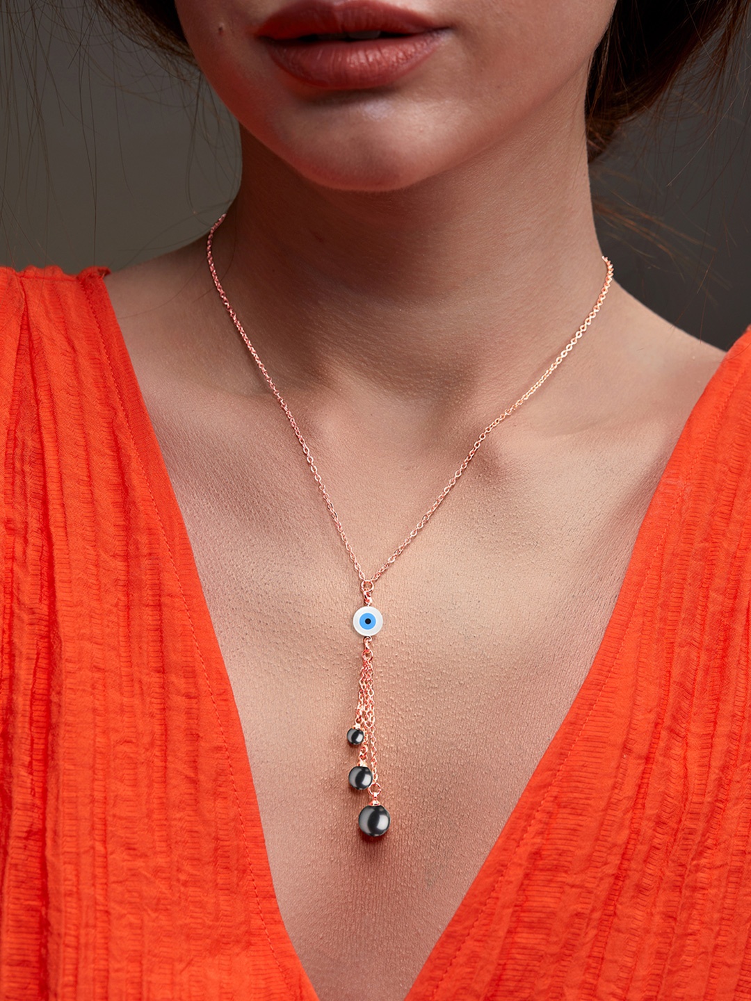 

MINUTIAE Brass Rose Gold-Plated Necklace