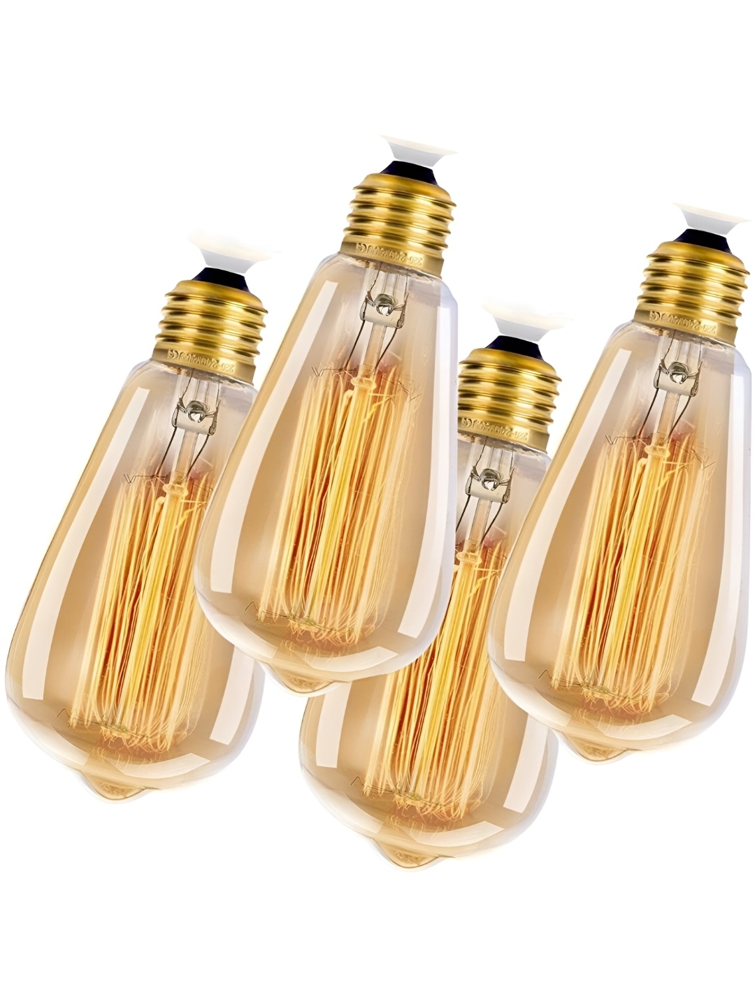 

SPARK WORLD Yellow 4 Pieces Glass Traditional LED Bulbs