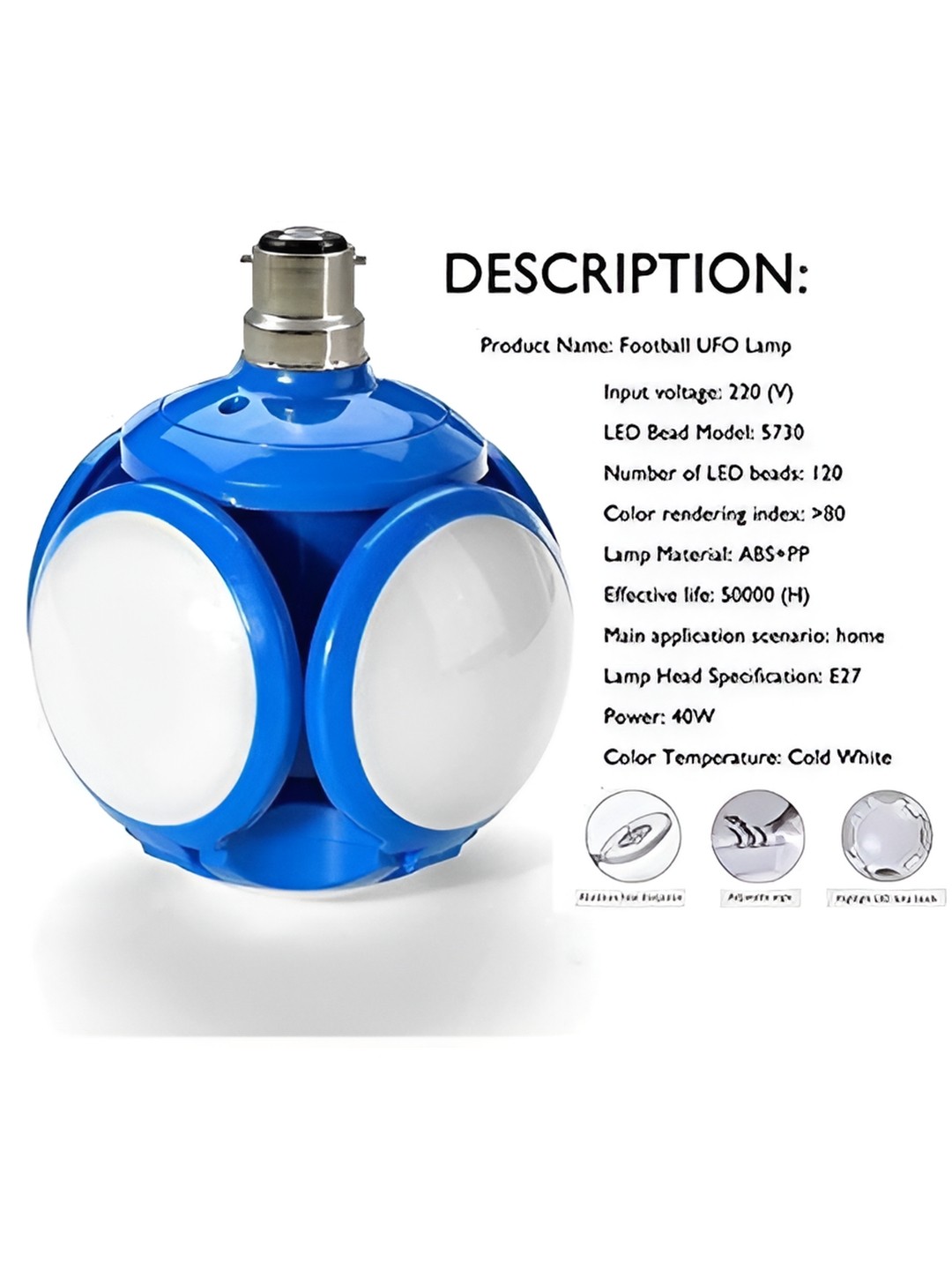 

SPARK WORLD Blue Ceiling Lamp