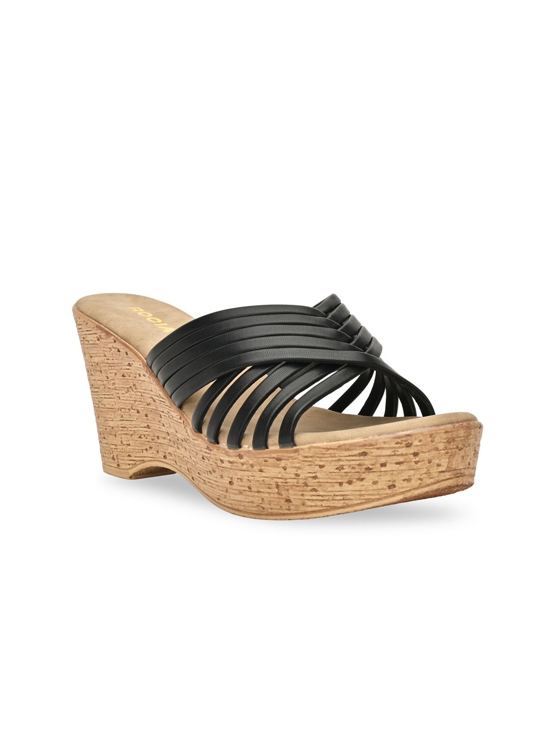 

Rocia Open Toe Wedge Heels, Black