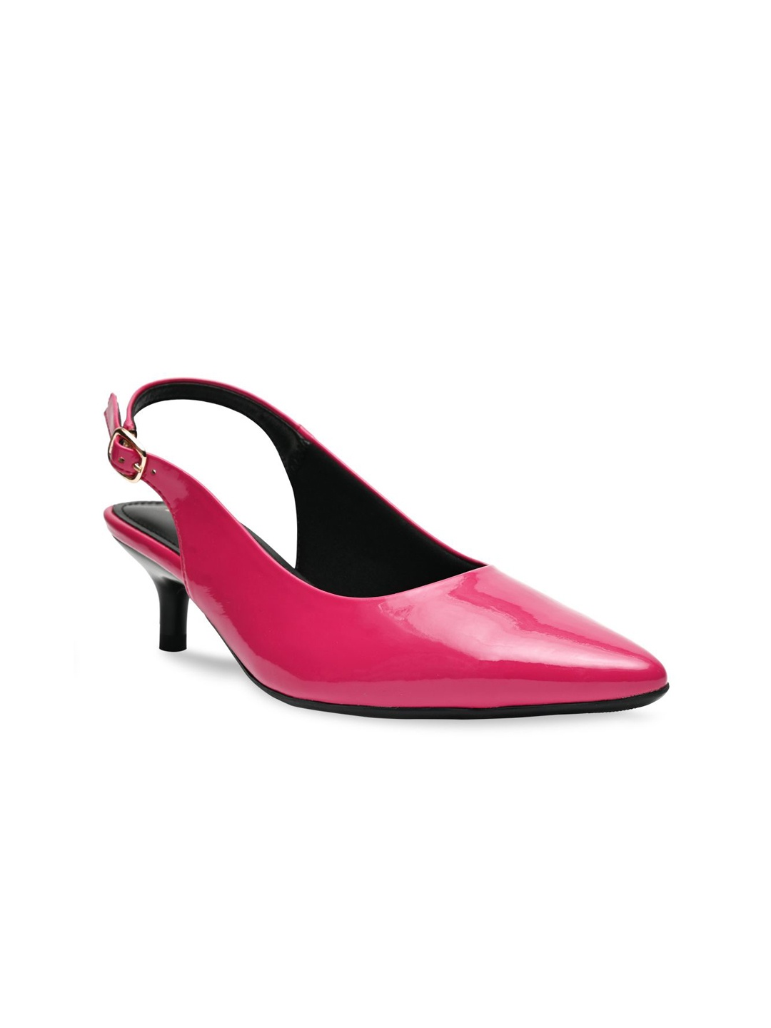 

Rocia Pointed Toe Kitten Heeled Pumps, Pink
