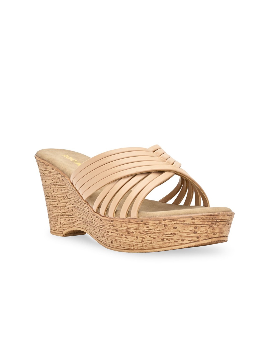 

Rocia Open Toe Wedge Heels, Beige