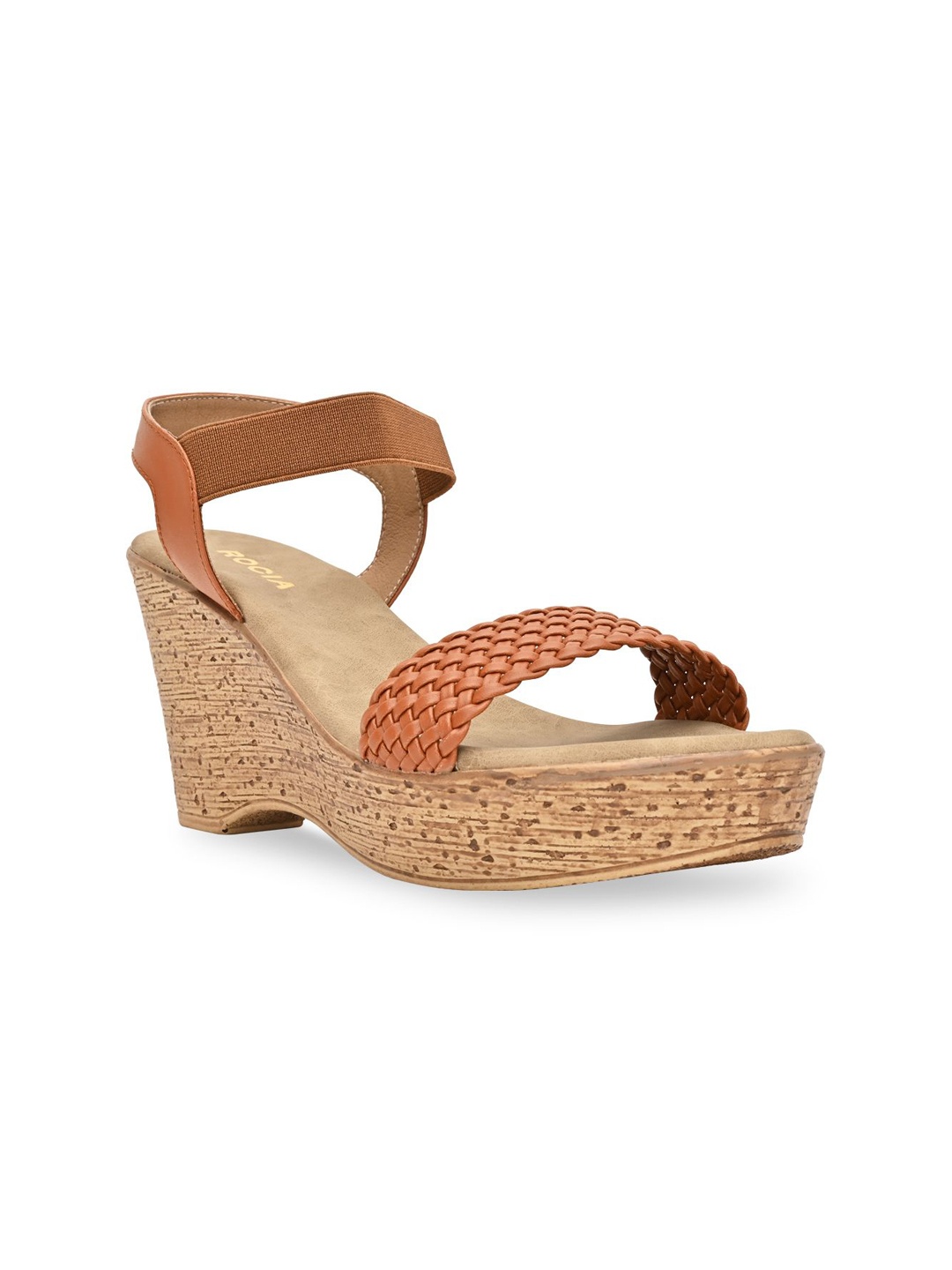 

Rocia Textured One Toe Wedge Heels, Tan