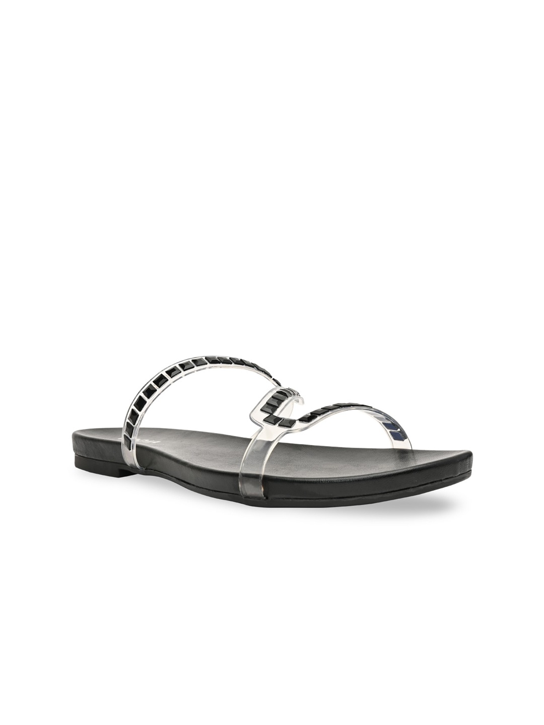 

Rocia Embellished Open Toe Flats, Black