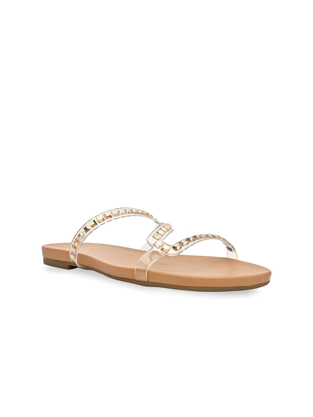 

Rocia Embellished Open Toe Flats, Beige