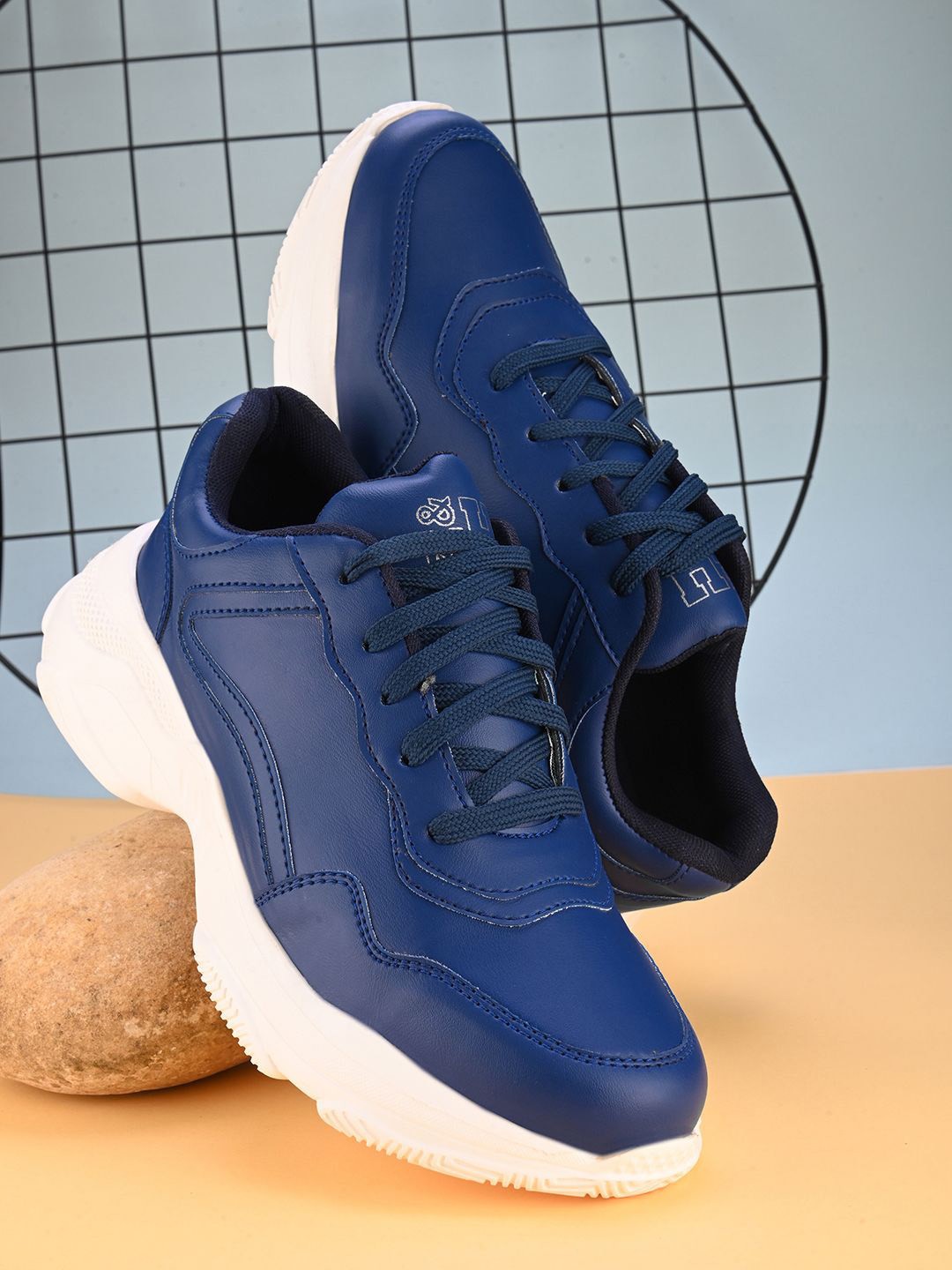 

Mast & Harbour Men Round Toe Lightweight Sneakers, Navy blue