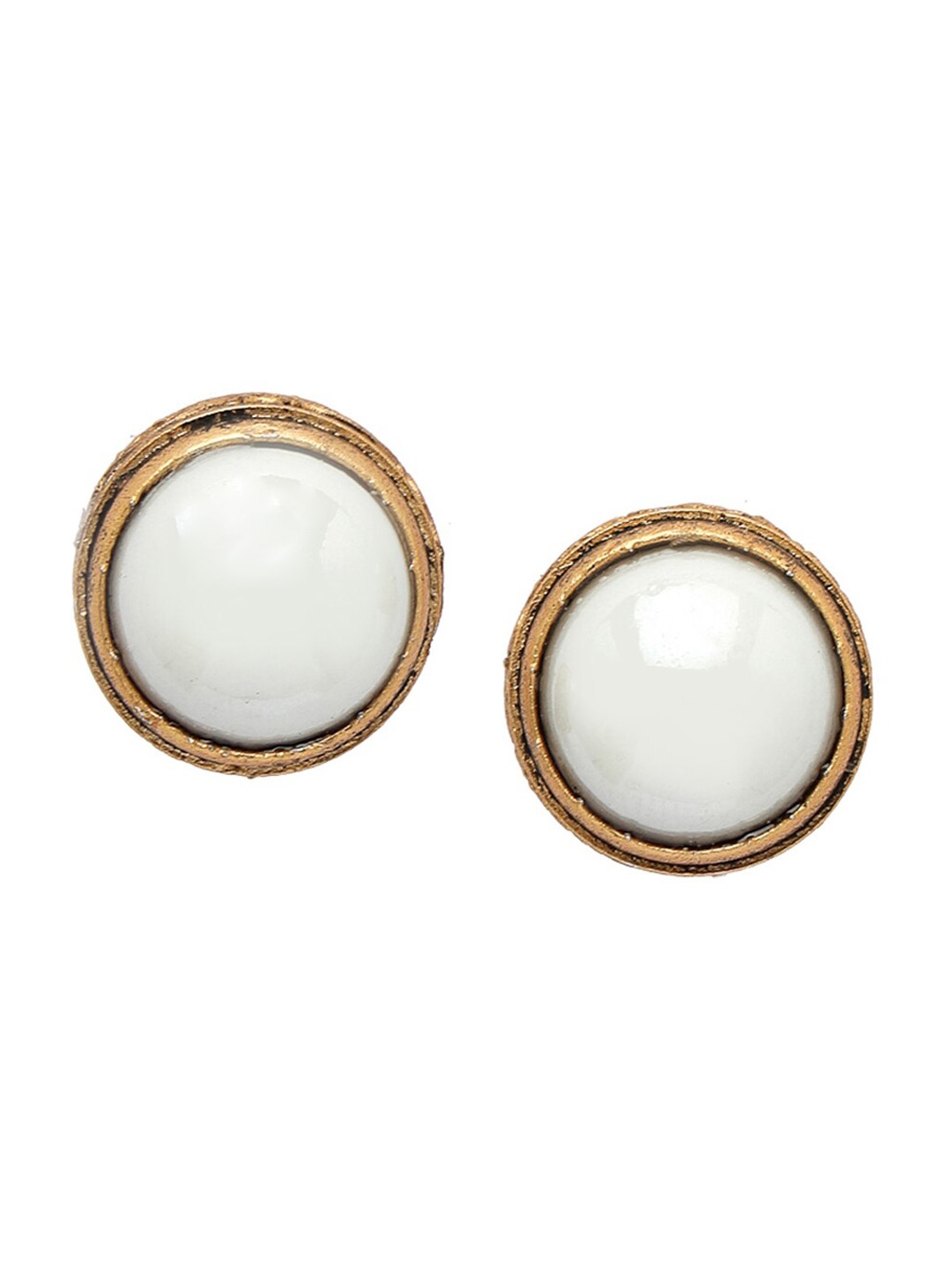 

ADIVA Gold-Plated Circular Studs Earrings