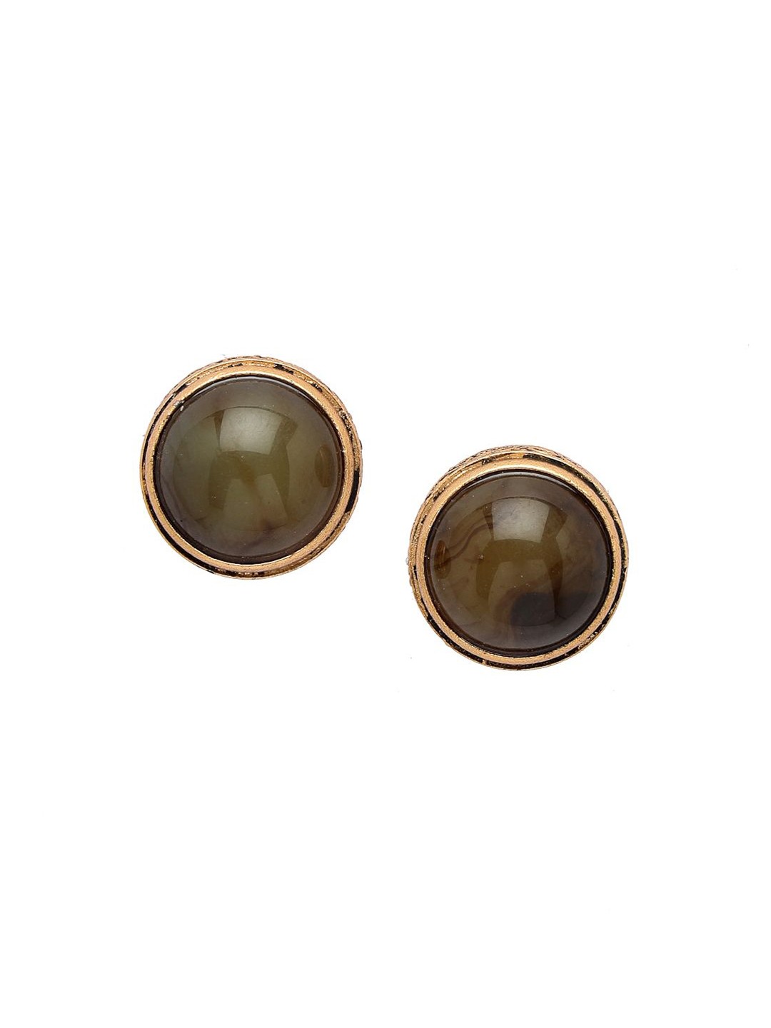 

ADIVA Gold Plated Artificial Stones Classic Studs Earrings