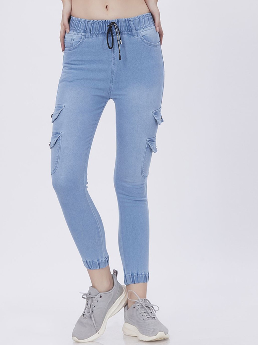 

Blum Denim Women Smart Cropped Joggers, Blue
