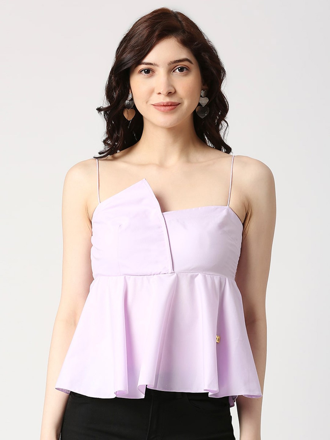 

EMBLAZE Empire Shoulder Straps Cotton Top, Purple