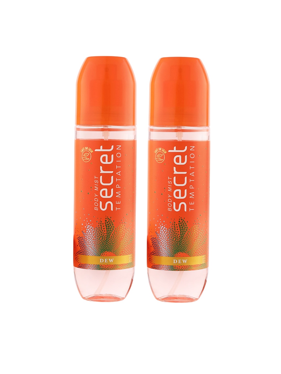

Secret Temptation Women Set Of 2 Dew Long-Lasting Body Mist - 120ml Each, Orange