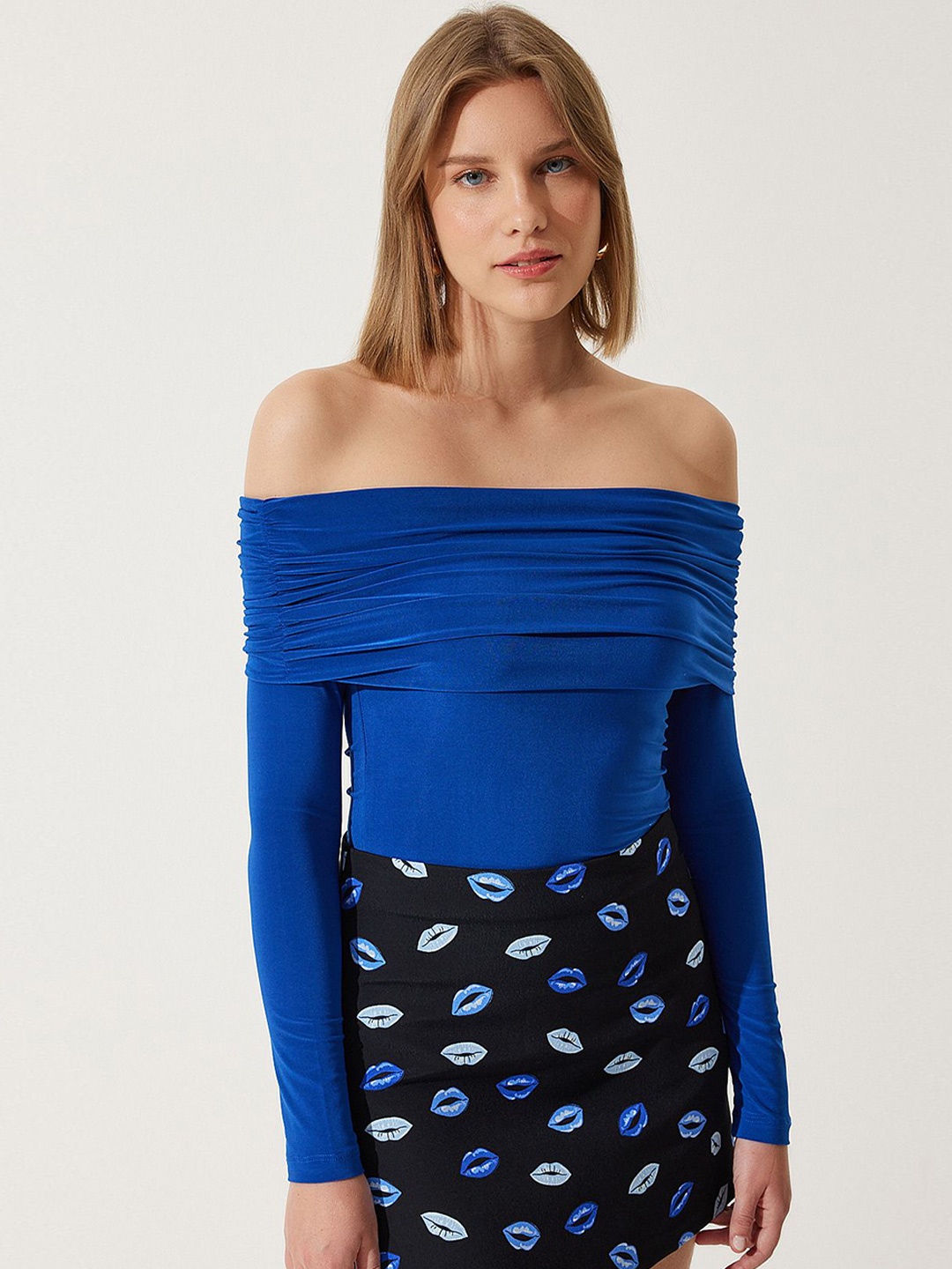 

Happiness istanbul Off-Shoulder Bardot Top, Na