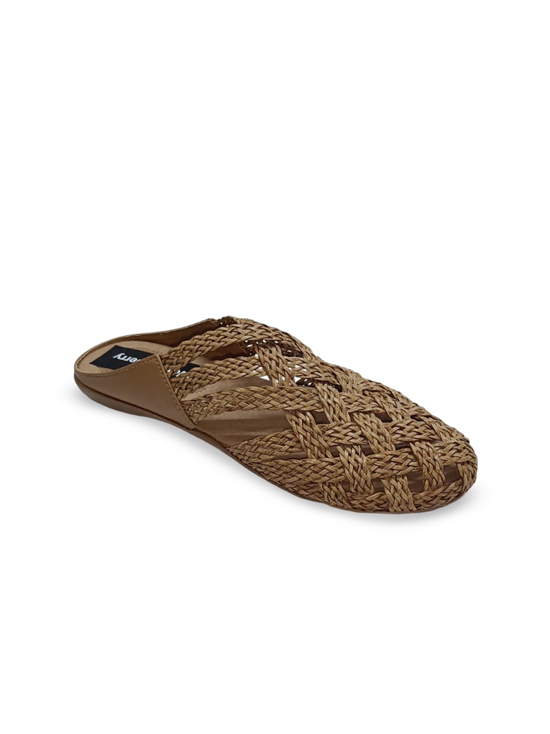 

WOMENS BERRY Textured Pointed Toe Mules, Cream
