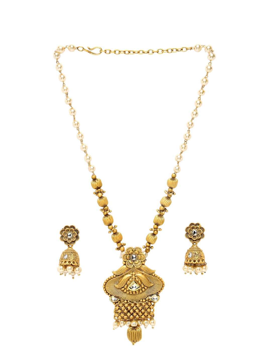 

ADIVA Gold PlatedKundan Jewellery Set