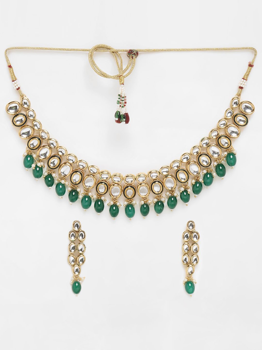 

ADIVA Gold Plated Kundan Necklace and Earrings