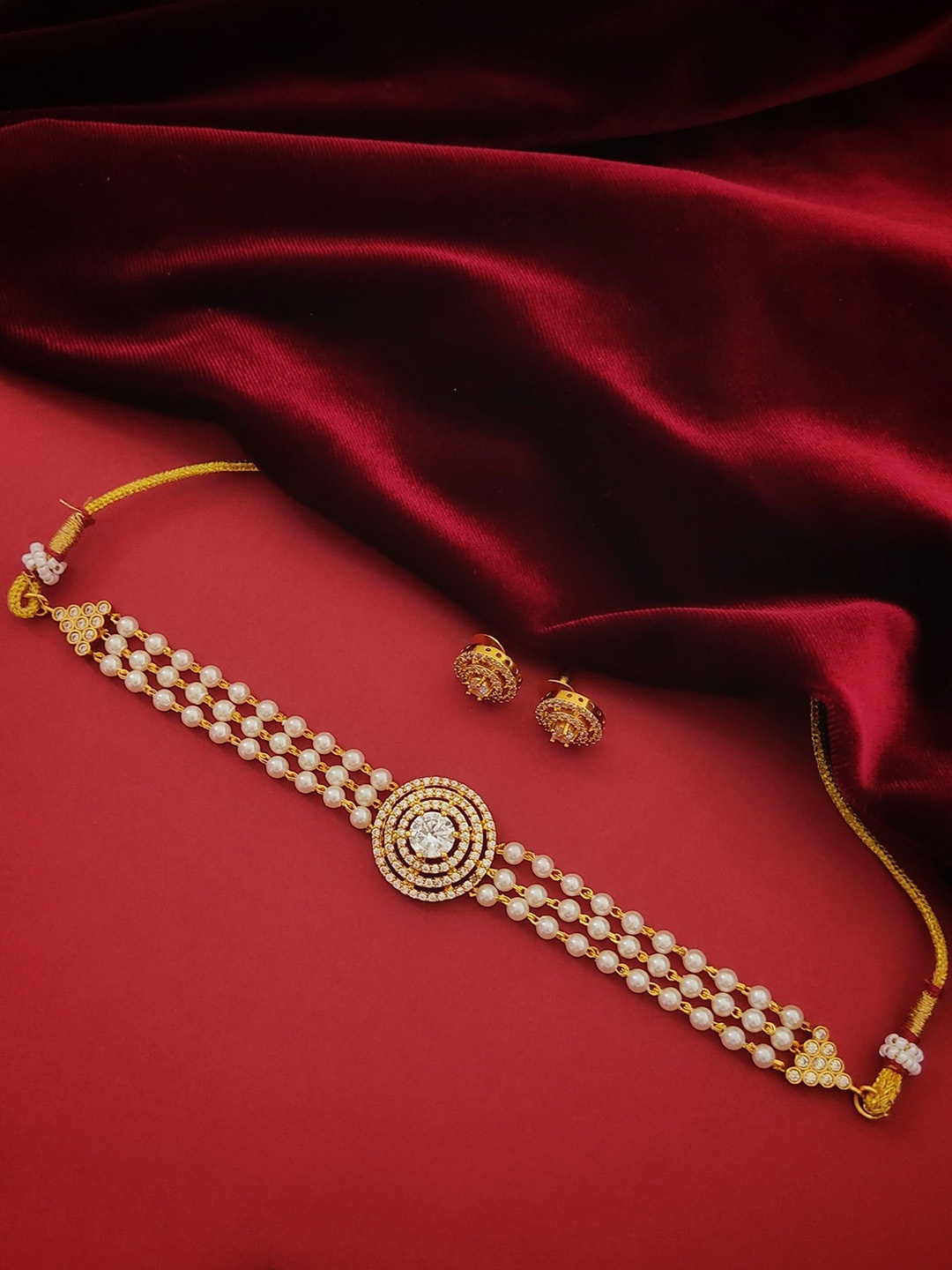 

Pihtara Jewels Gold-Plated Pearl Jewellery Set, White