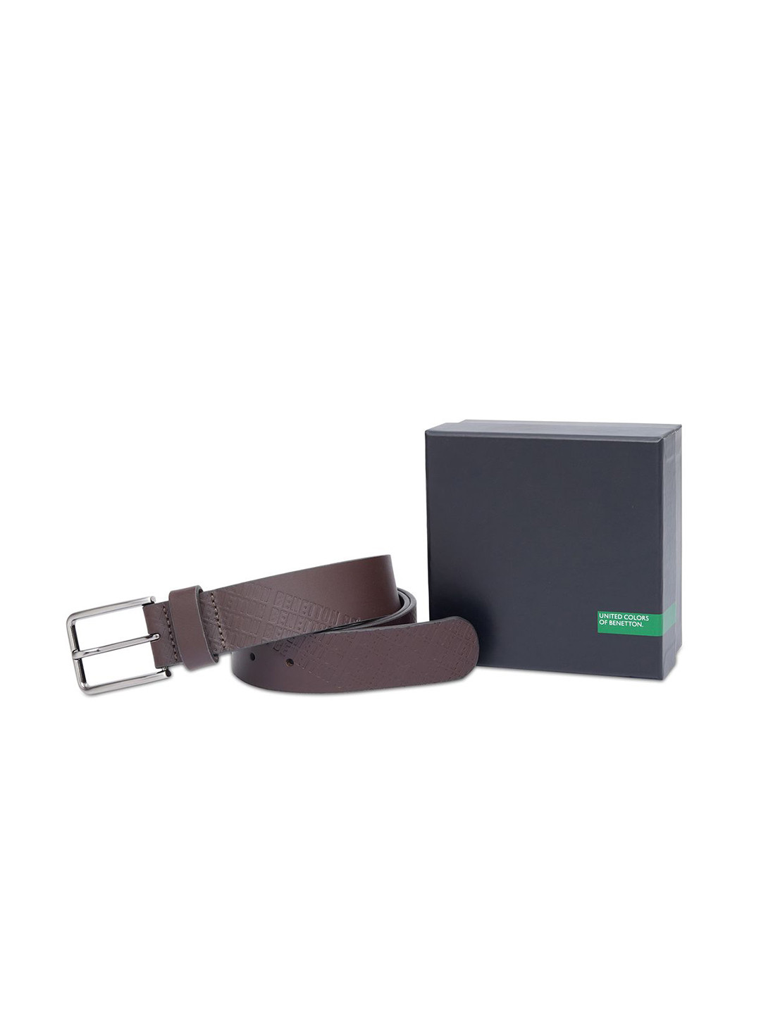 

United Colors of Benetton Men Leather Formal Belt, Brown