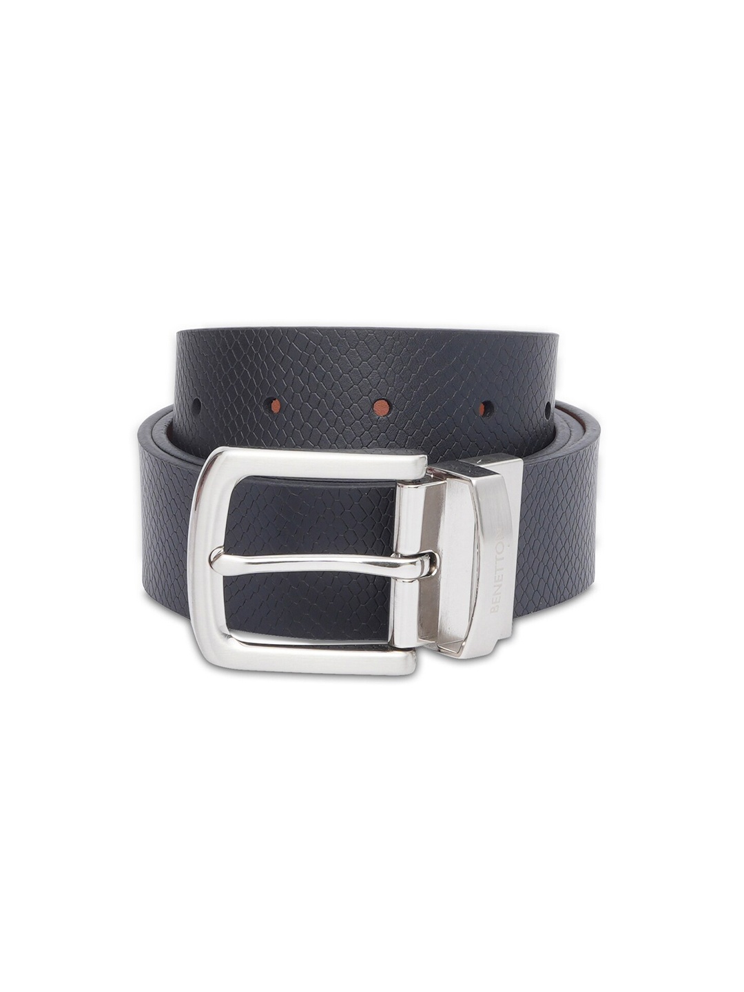 

United Colors of Benetton Men Leather Reversible Belt, Brown