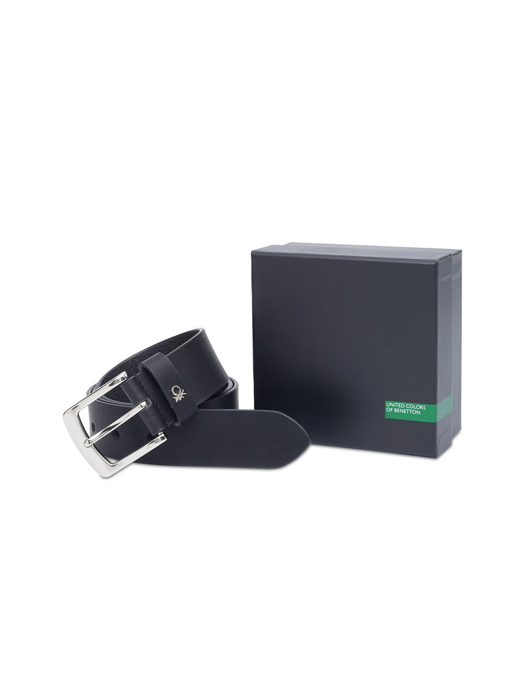 

United Colors of Benetton Men Leather Belt, Black