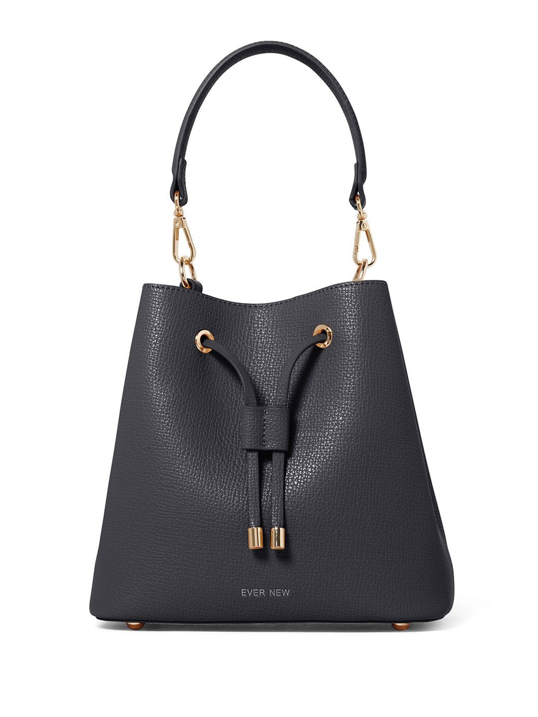 

Forever New Shae Textured Bucket Handheld Bag With Tasselled Deatil, Black