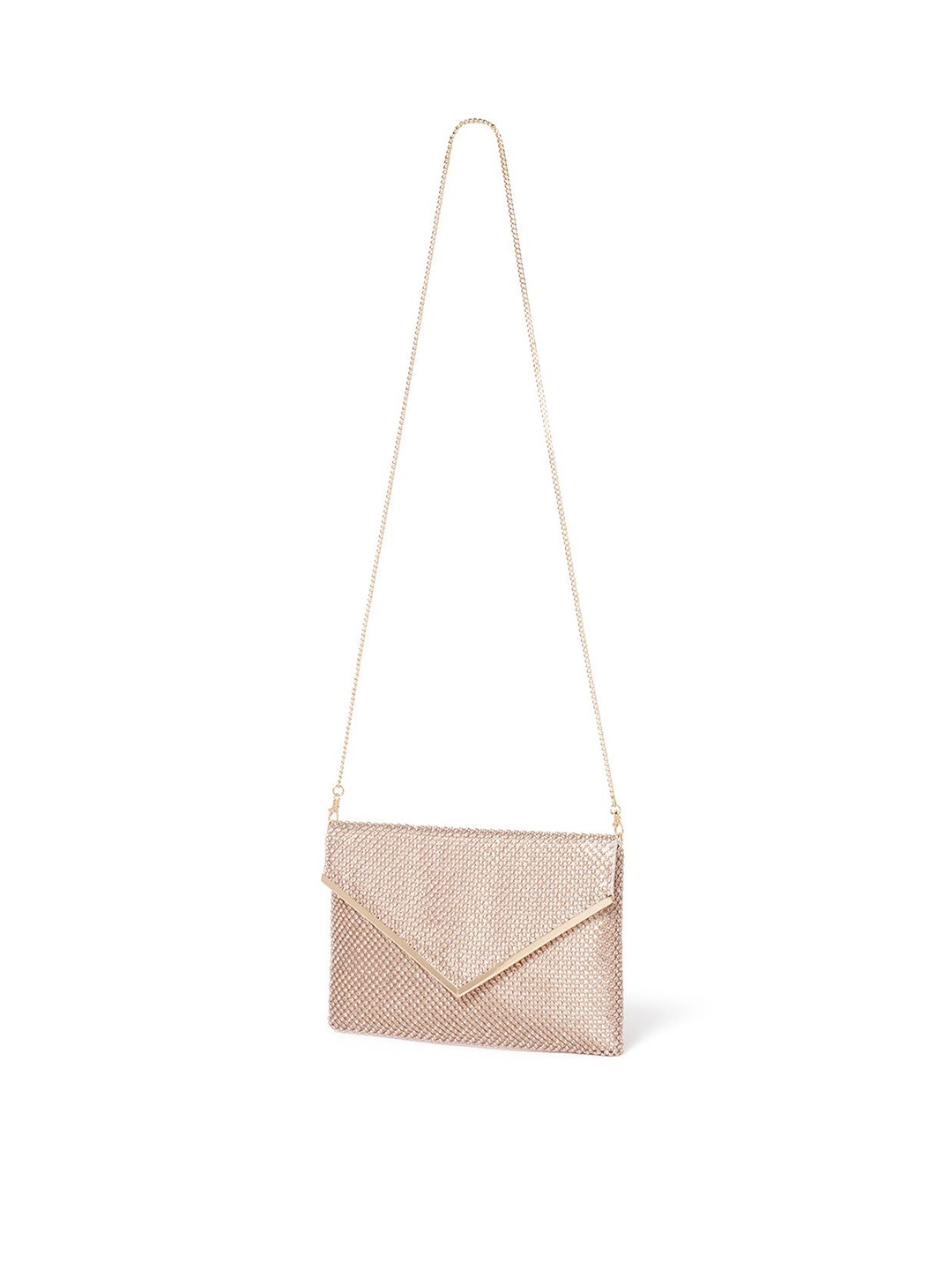 

Forever New Embellished Envelope Clutch, Rose gold